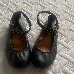 Beautiful designer leather Lanvin ballerina shoes